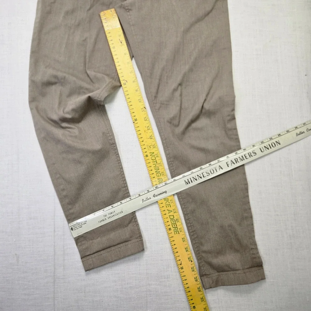 Slim Fit Nordstrom Pants 33x32 Khaki Chino Mens Tan Coolmax Cotton Blend Tapered